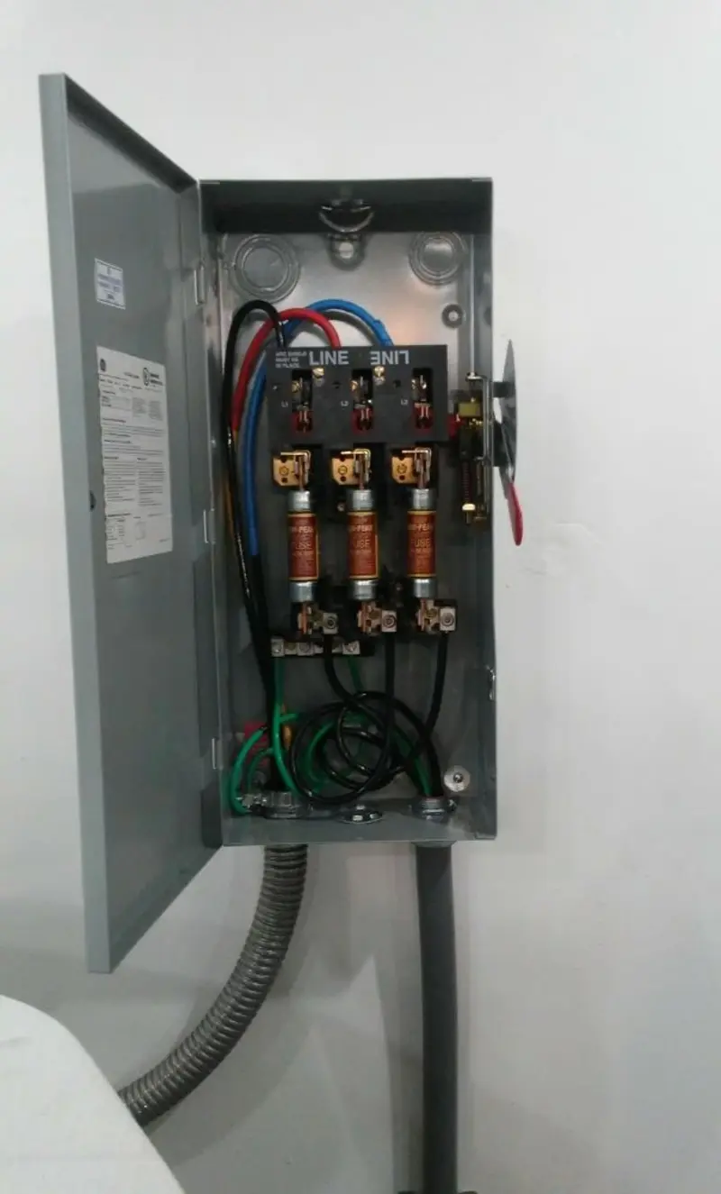 Three-phase disconnect switch installed for Electrical Wiring & Rewiring in Heath