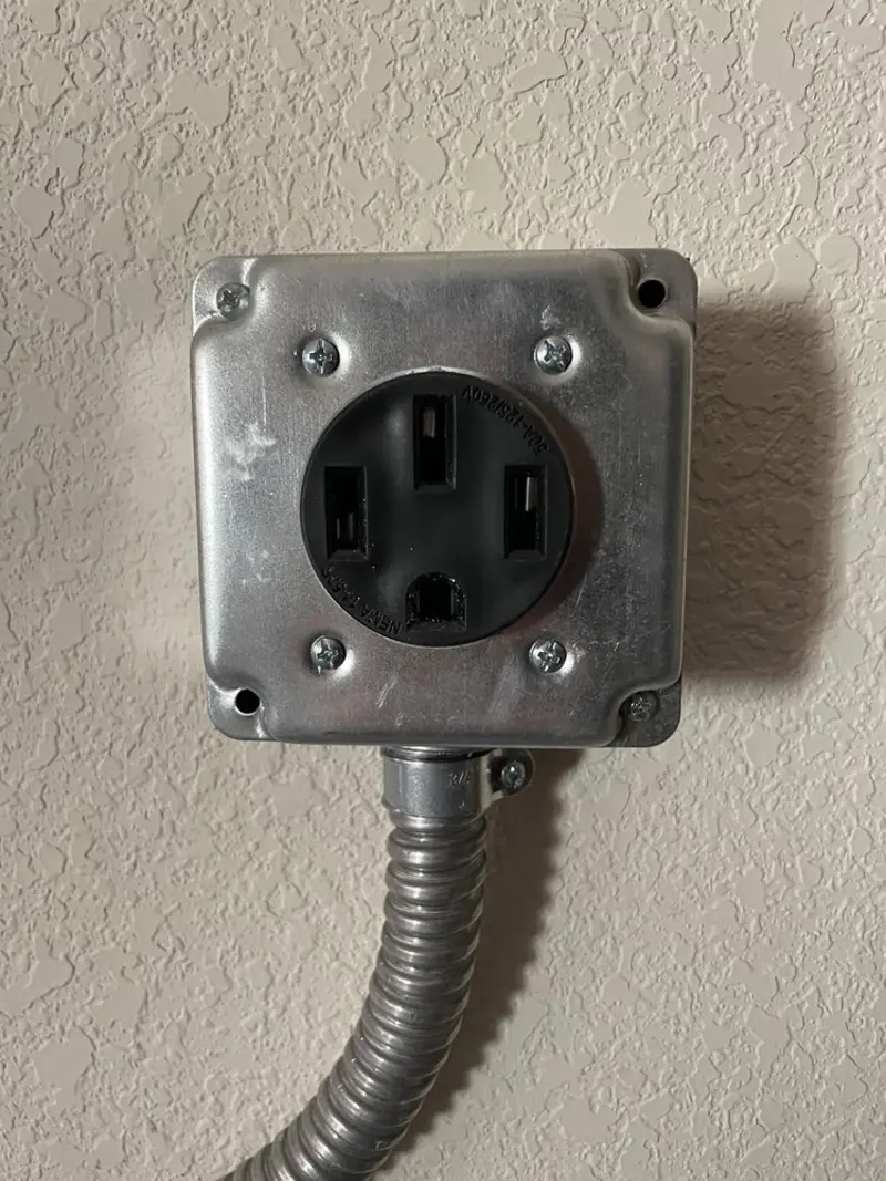 NEMA 14-50 outlet installed for Electrical Panel Upgrade in Heath