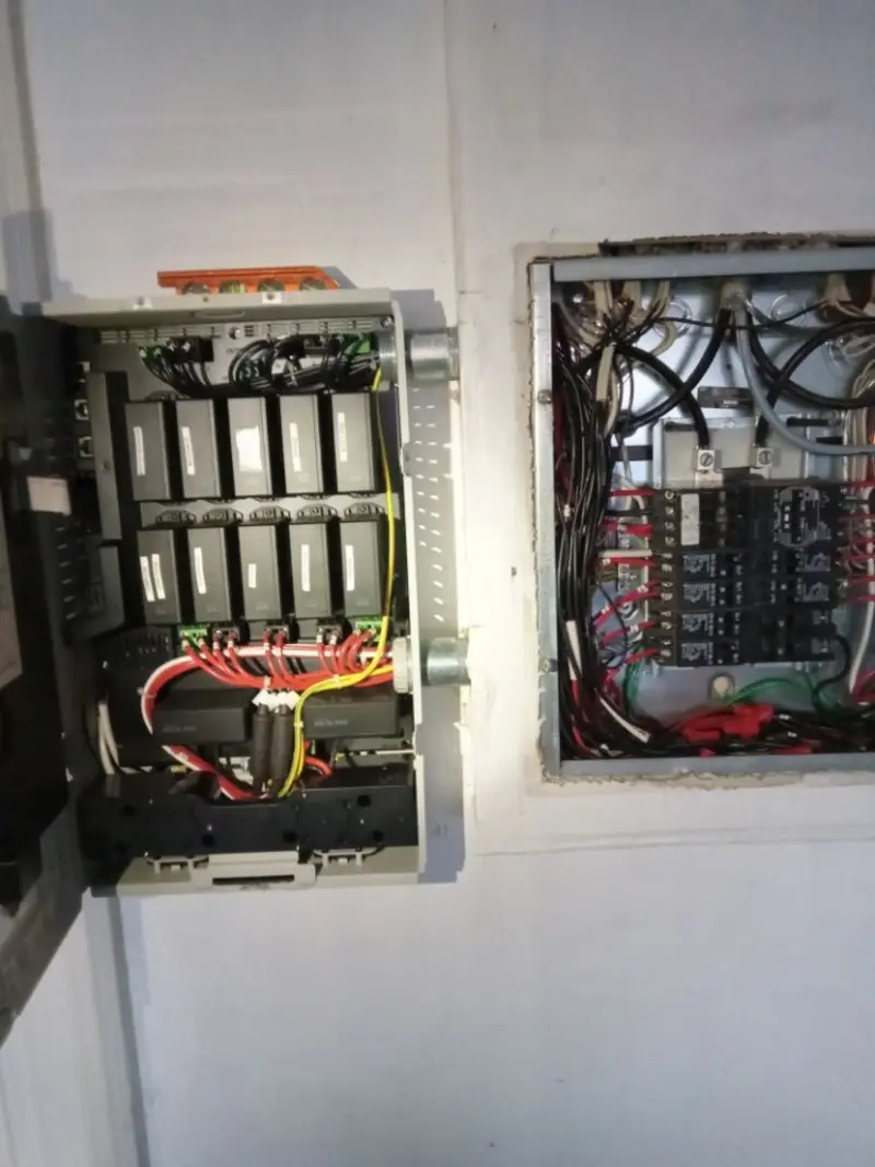 Electrical panel upgrade completed for Security Camera Wiring in Heath